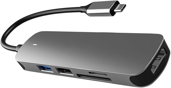 Mikinona Type USB Hub Docking Station Supports Video Output Fast Data Transfer Adapters for Laptops and Devices Connects Multiple USB Peripherals Efficient for Gaming