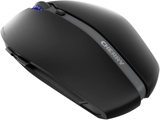Cherry GENTIX BT Bluetooth Mouse - Optical - Wireless - Bluetooth - Black - 2000 dpi - Scroll Wheel - 7 Button(s) - Small/Large Hand/Palm Size - Symmetrical