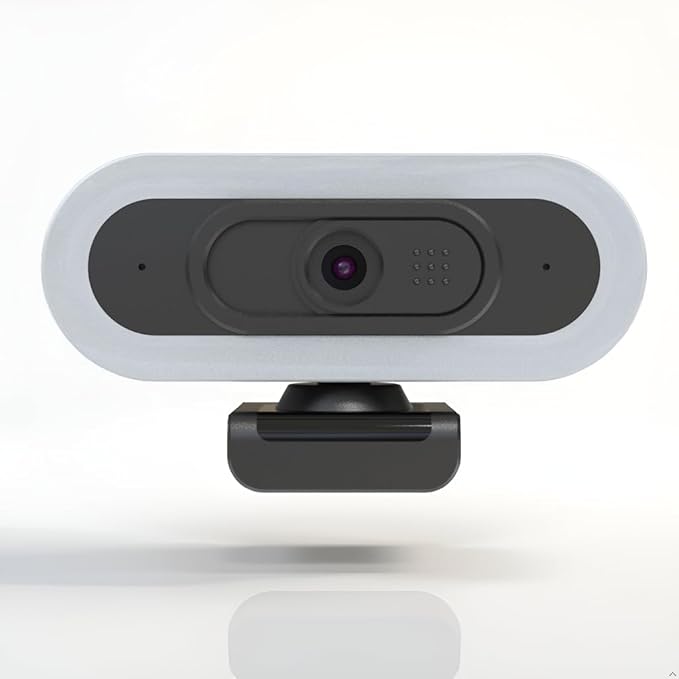 W4 2K Autofocus Webcam with Dual Mics &amp LED Light 1080P 60fps/2K 50fps USB Streaming Camera for PC Laptop Switch 2 Desktop - Plug and Play