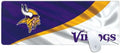Skinit Large Gaming Mouse Pad - Officially Licensed Minnesota Vikings Design with Stitched Edges Waterproof Non-Slip Rubber Base Desk Mat for Keyboard &amp Mouse 31.5 x 11.8 inches