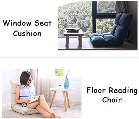 BTZHY Floor Chair Indoor Adjustable Floor ChairFloor Chair Back Cushion Made of Highly Elastic Foam Padded Seat Cushions for Meditation Seminars Yoga TV Watching or Gaming
