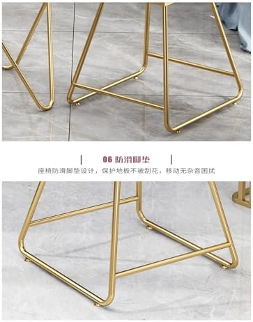 Round Stool Industrial Gaming Chair with Cushioned Seat for Office Bedroom and Vanity White Leather Home Furniture