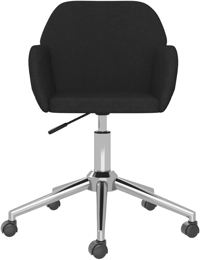 Silla de escritoriocomfortable chairdesk Chair no wheelsSwivel Office Chair Black FabricSuitable for Offices