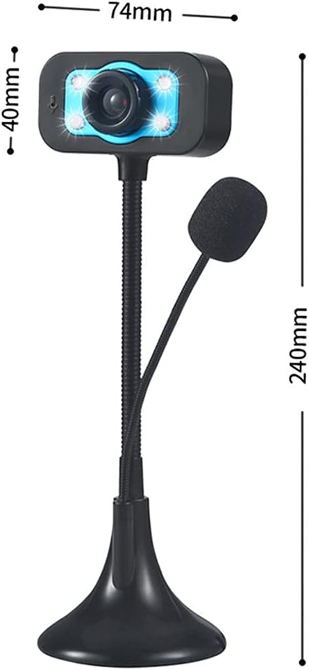 2.0 Webcam Camera Web Cam Mic LED Desktop Computer PC Video Microphone Night Vision