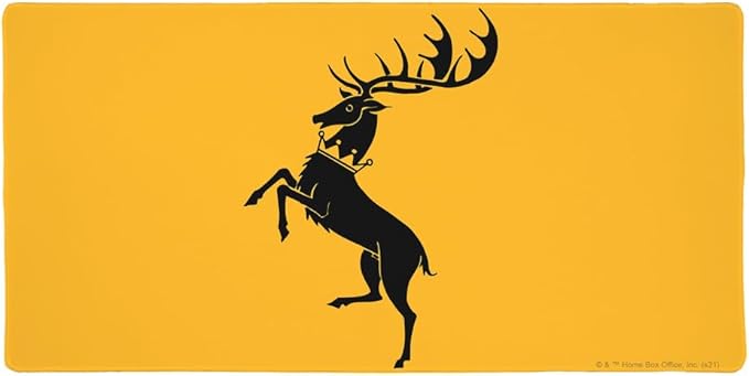 Game of Thrones Baratheon Sigil Large Gaming Mouse Pad Desk Mat with Stitched Edges Non-Slip Base for Gamer Home and Office 31.5 x 15.7