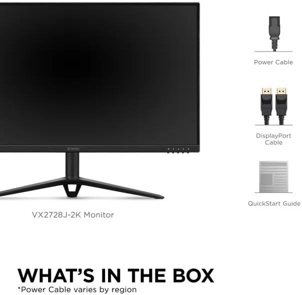 ViewSonic VX2728J-2K 27 Inch Gaming Monitor 1440p 180hz 0.5ms IPS w/FreeSync Premium Advanced Ergonomics HDMI and DisplayPort