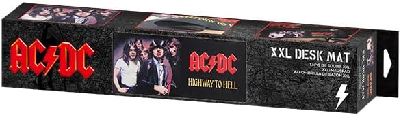 SUBSONIC - AC/DC Mouse Pad 35 in x 15.7 in - Gift ACDC Gaming Desk pad 90 cm x 40 cm - Official Licensed