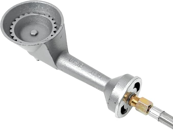 Cast Iron Propane Burner Head with Brass Fitting Orifice (SH10RH - DIY Burner &amp Regulator)
