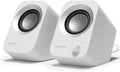 Speaker - 14W Stereo PC Speakers USB Powered Compact Size with 30° Tilt Design Volume Dial Control for Desktop Laptop Monitor Gaming Consoles White