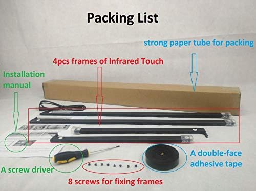 50 Inch Interactive 10 Points Infrared IR Touch Screen Overlay Frame Free Driver