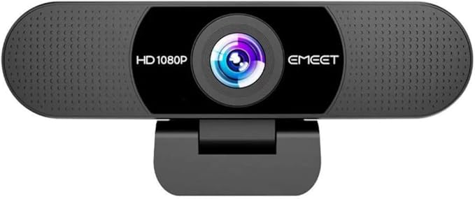 EMEET SmartCam C960 1080P Webcam with Dual Noise-Canceling Microphones (Black) Bundle with 8-Inch Table Tripod (2 Items)