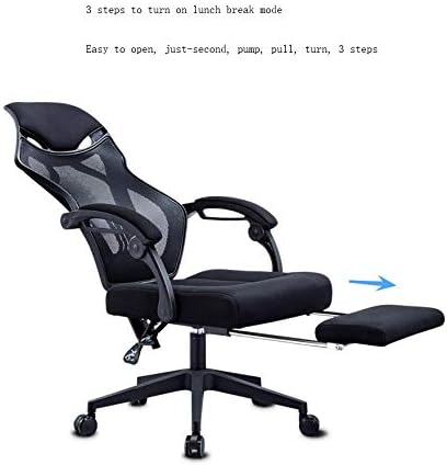 Office Chair Gaming Chair Computer Chair Ergonomic Mesh Office Chair High Back Computer Chair Desk Chair Mesh Chair with Thick Cushion Soft Adjustable (Color : Argento)