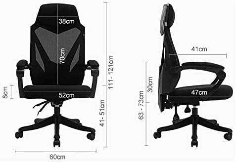 Office Chair Gaming Chair Computer Chair Home Reclining Office Chair Capacity Ergonomic Computer Mesh Recliner Executive Swivel Office Desk Chair Lumbar Support (Color : Wit)