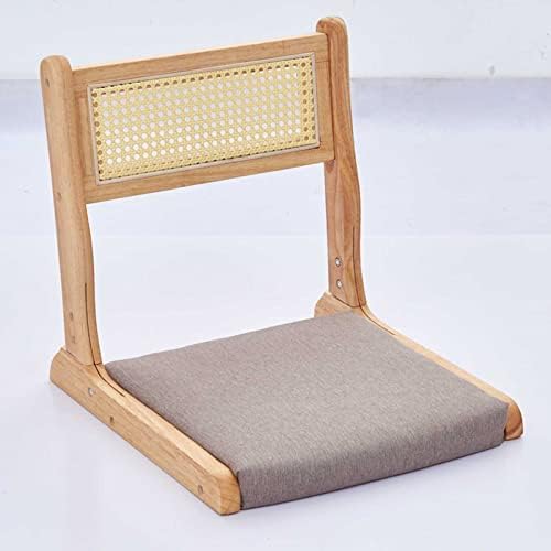 BTZHY Floor Chair Japanese Floor Chair Portable Folding Meditation Floor Chair Legless Lazy Chair Made of Solid Wood with Tatami Floor Chair with Backrest for Meditation
