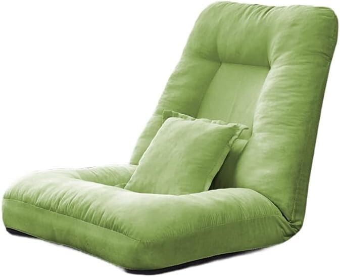 ELEFOCUS Floor Chair 5-Position Adjustable Reading Chair Folding Chair Bed for TV Watching or Gaming Floor Sofa(F)