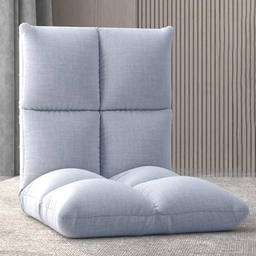 BTZHY Floor Chair Floor Chair with Backrest Foldable 6-Position Lazy Sofa Meditation Chair Window Chair for Adults Floor Chair Gaming Folding Lazy Sofa Chair for Living Room Bedroom(/Gray)