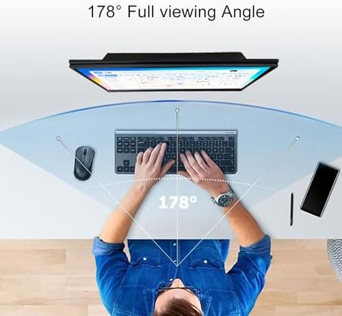 16in Portable Monitor 2560x1600 HDR Ultra Thin Display 178° Full View Support Phone Projection Mirror Screen Usage External Touchscreen for Phone Computer Gaming