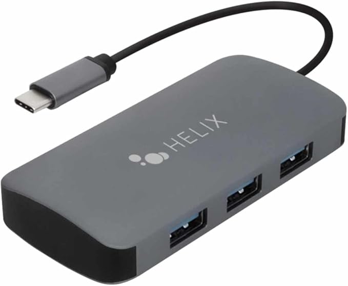 Helix USBCONNECT USB-C to USB-A 4-Port Adapter Hub