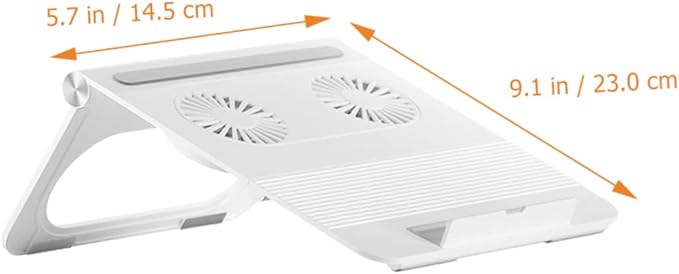 DOITOOL Ergonomic Stand Fan 2-Fan Cooling Pad Portable Radiator for Laptops and Adjustable Height
