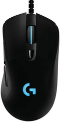 Logitech G403 Hero 25K Gaming Mouse Lightsync RGB Lightweight 87G+10G Optional Braided Cable 25 600 DPI Rubber Side Grips Black