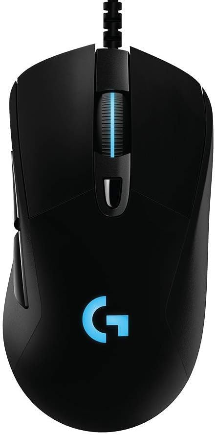 Logitech G403 Hero 25K Gaming Mouse Lightsync RGB Lightweight 87G+10G Optional Braided Cable 25 600 DPI Rubber Side Grips Black