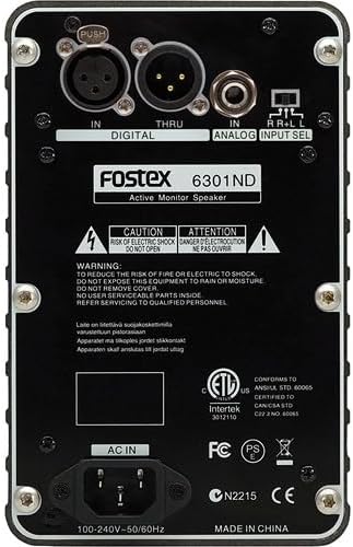 Fostex 6301ND Powered Active Monitor (Single) Digital IEC 60958 AES/EBU