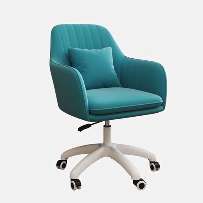 Computer Chair Home Office Chairs Modern Simplicity Gaming Chair Fashion Casual Desk Chair Bedroom Backrest Computer Armchair (White)/Green Blue