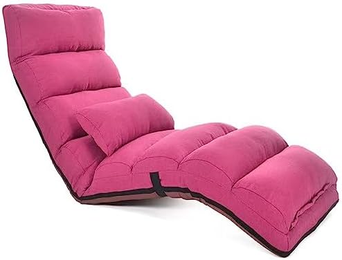 Floor Chairs with Pillow for AdultsFloor Gaming Chair with 3 Position Adjustable Head、Back and Knee SupportNo Assembly Folding Lazy Sofa Chair for GamingSleepingReading