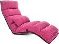 Floor Chairs with Pillow for AdultsFloor Gaming Chair with 3 Position Adjustable Head、Back and Knee SupportNo Assembly Folding Lazy Sofa Chair for GamingSleepingReading