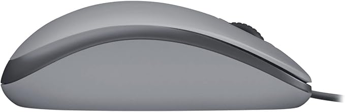 Logitech M110 Wired USB Mouse Silent Buttons Comfortable Full-Size Use Design Ambidextrous PC/Mac/Laptop - Grey