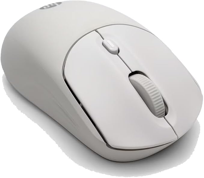 HP 400 Quiet Wireless Mouse Dual Bluetooth &amp 2.4GHz Soft Silicone Quiet Clicks Microsoft Wheel 24-Month Battery 6000 DPI Ambidextrous Eco-Friendly Design Multi-OS Maple
