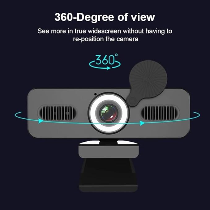 Webcam 4k Webcam 1080P Web Camera with Microphone Web Cam for PC Computer Laptop Video with Webcam Cover(2k)