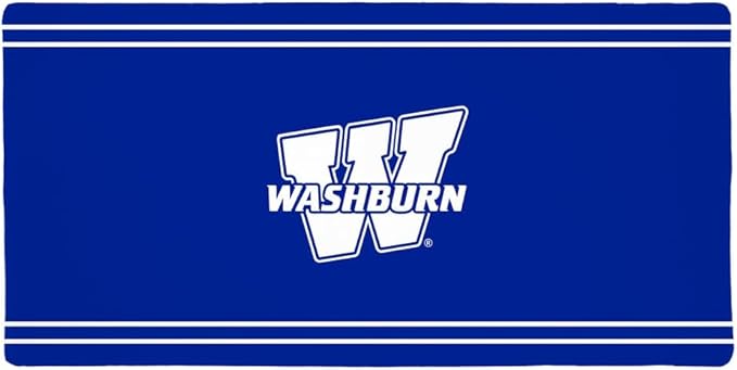 Washburn University Primary Logo Stripes Large Gaming Mouse Pad Desk Mat with Stitched Edges Non-Slip Base for Gamer Home and Office 31.5 x 15.7