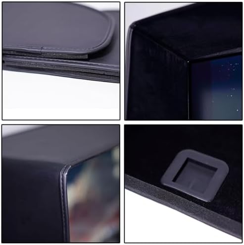 Adjustable Leather Monitor Hood – Universal Sunshade for 19-32 Inch Screens Multi-Function Light Blocker Compatible with All Brands Reduces Glare &amp Enhances Focus