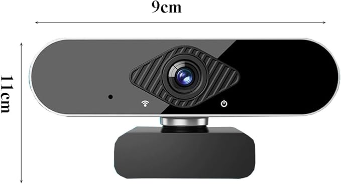 GIZNXBA Webcam for PC 125°Wide-Angle Lens Autofocus Noise-Canceling Microphone USB Computer Camera Plug &amp Play for Streaming Video Calls Gaming Works(2K)
