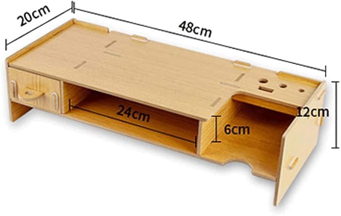 Computer Stand Display Heightening Base Simple Desktop Computer Monitor Laptop Heightening Base Bracket Office Storage Rack Laptop Stand(Natural)