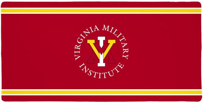 Virginia Military Institute VMI Keydets Primary Logo Stripes Large Gaming Mouse Pad Desk Mat with Stitched Edges Non-Slip Base for Gamer Home and Office 31.5 x 15.7