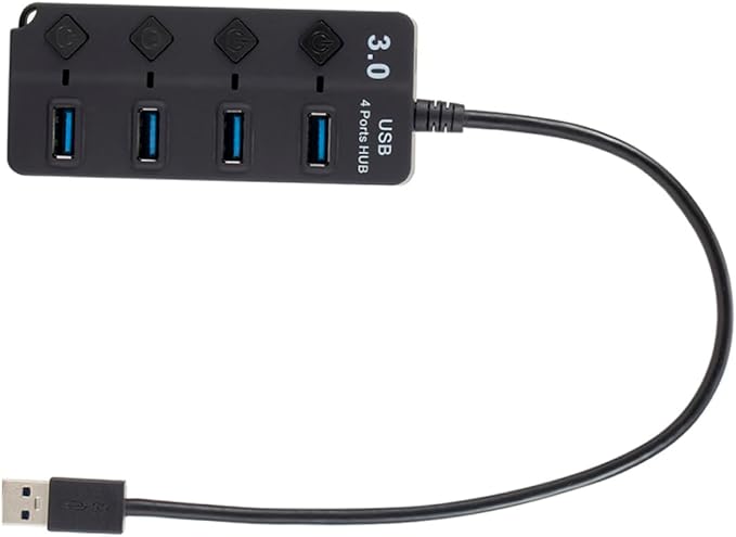 2pcs Ports USB Hub Compact USB Splitter for Laptop and Pc Fast Data Transfer and Charging for Tablets and Smartphones Black