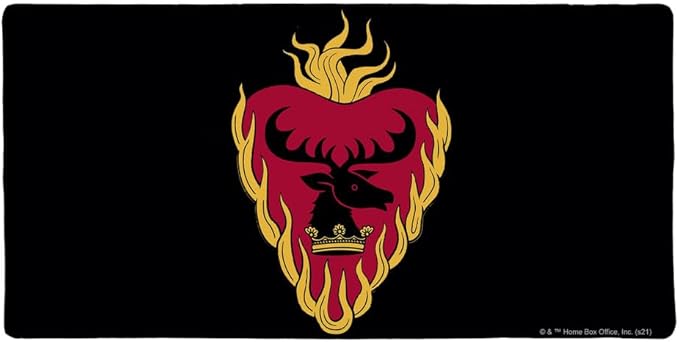 Game of Thrones Stannis Baratheon Sigil Large Gaming Mouse Pad Desk Mat with Stitched Edges Non-Slip Base for Gamer Home and Office 31.5 x 15.7