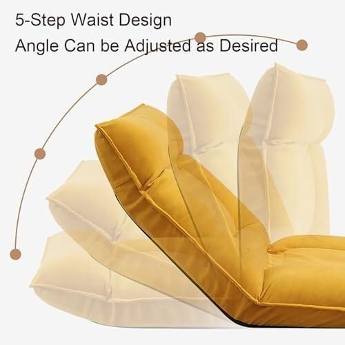 ELEFOCUS Lazy Sofa Couch Padded Sleeper Bed Couch Recliner. for Napping Reading and Meditation(Light Gray)