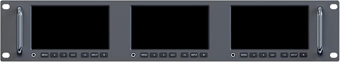 LILLIPUT RM-503S 3 X 5 inch Full HD 2RU Rack Mount Monitor 1920x1080 HDMI 2.0 3G-SDI Input and Output with Waveform and Vector Functions