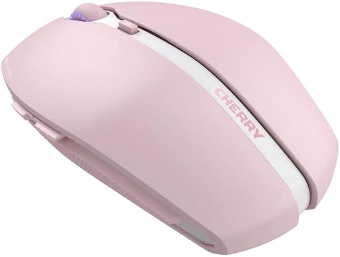 CHERRY GENTIX BT Wireless Bluetooth Mouse Multi-Device Function for up to 3 Devices Switchable Resolution (1000/2000 DPI) 7 Buttons and Scroll Wheel Battery Operated Black (Cherry Blossom)