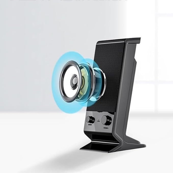 Wired USB Desktop Computer Speakers with Overweight Subwoofer Stereo Multimedia Sound Deep Bass for PC Laptop