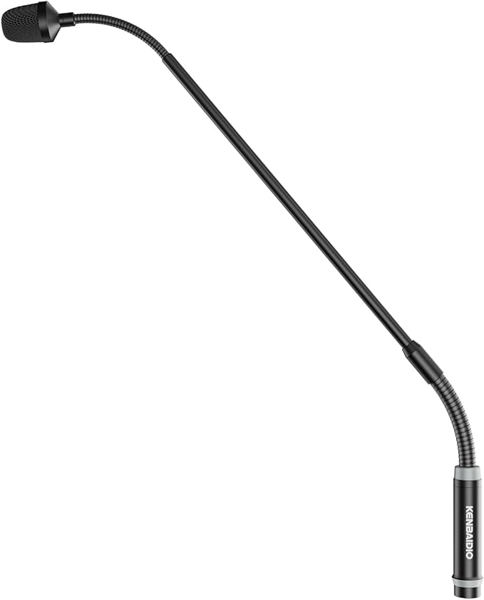 Gooseneck Microphone 23 Inch DJ Mic Professional Dynamic Bob Barker Microphone for Audio MixerDedicated DiscShoutingKTV BarPodiumConferenceMetal Supports 360°RotationBending3-pin XLR