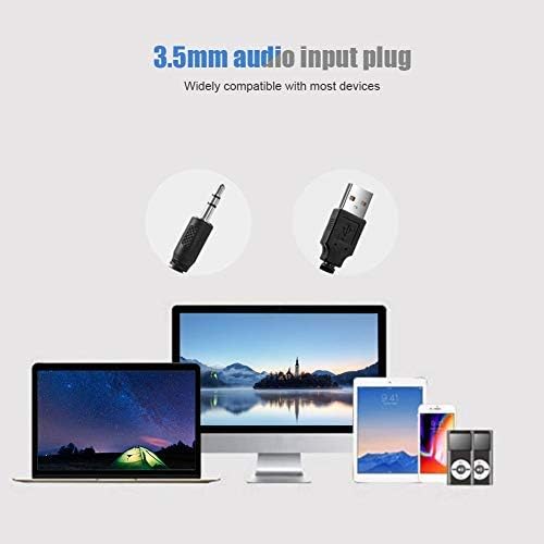 Speaker Mini Speaker USB Speaker PC Stereo Lightweight Wired LED Soundbar Speaker Soundbar Soundbox 3.5mm Audio Jack Compatible with PC Computer Tablet TV for Office Home Home Theater
