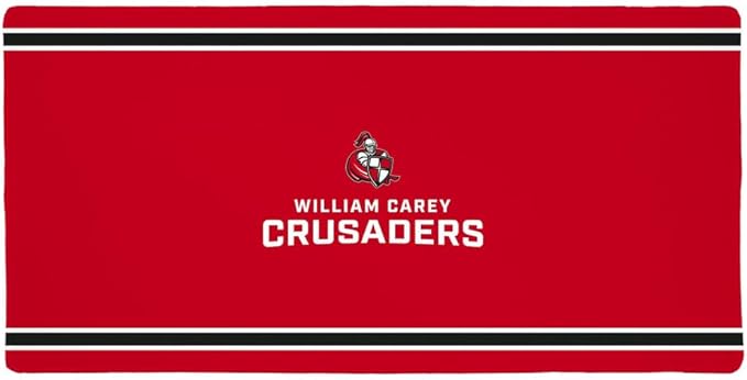 William Carey University Crusaders Primary Logo Stripes Large Gaming Mouse Pad Desk Mat with Stitched Edges Non-Slip Base for Gamer Home and Office 31.5 x 15.7