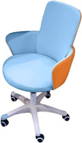 Gaming Chair Bedroom Accent Chairs Cute Computer Desk Chair Swivel Home Office Desk Chairs Liftable Kitchen Chairs Study Backrest Reading Desk Chair for Living Room Bedroom (Color : Blue A)