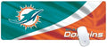 Skinit Large Gaming Mouse Pad - Officially Licensed Miami Dolphins Design with Stitched Edges Waterproof Non-Slip Rubber Base Desk Mat for Keyboard &amp Mouse 31.5 x 11.8 inches