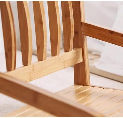 BTZHY Floor Chair Portable Floor Chair with Backrest Japanese Style Wooden Lazy Floor Chair with Armrests Legless Tatami Chair for Bay Window Living Room Bedroom
