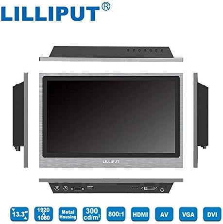 LILLIPUT 13.3 inch LED Displays TK1330-NP/C/T Full HD Industrial Capacitive Touch Monitor with HDMI VGA DVI &amp A/V inputs